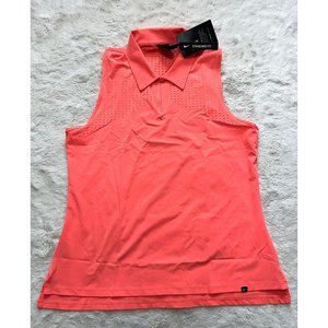 Nike CU9401 Women's Small Bright Mango/Crimson Bliss Dri-Fit Flex Sleeveless Pol
